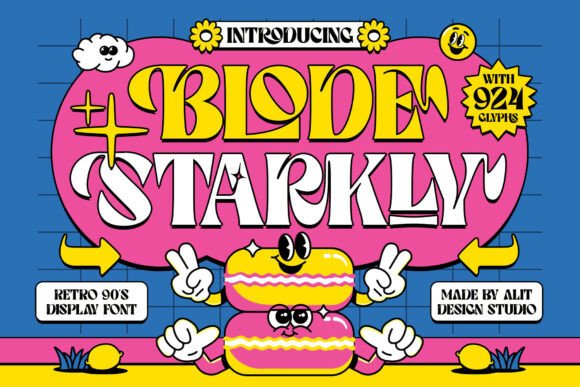 Blode Starkly: The Ultimate 90s Retro Psychedelic Display Font