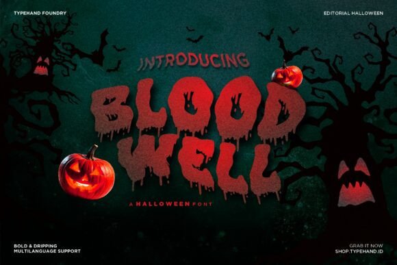 Blood Well: Crafting Unforgettable Halloween Visuals with a Dripping Horror Font