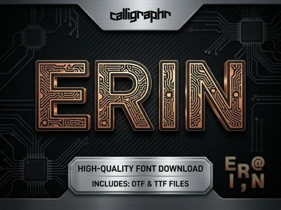Forging a Digital Path: Integrating the Erin High-Quality Tech Circuit Font into Your Creative Workflow