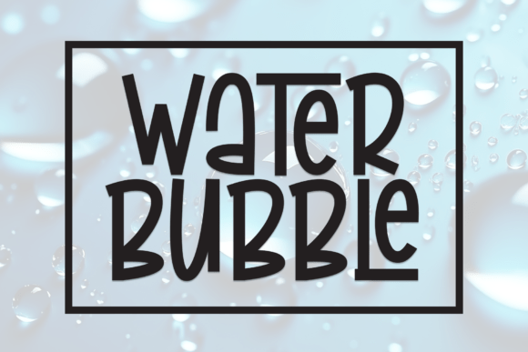 Water Bubble: A Creative Font for Joyful Design